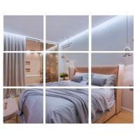 BD Art zestaw luster do przyklejania 20x20 cm 9-pak 301120000013