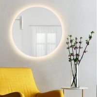 Baltica Design Bright lustro 80 cm okrągłe z oświetleniem LED barwa światła ciepła