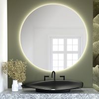 Baltica Design Bright lustro 90 cm okrągłe z oświetleniem LED barwa światła neutralna