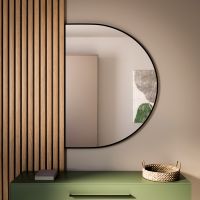 Baltica Design Tiny Border Semi Round lustro 130x85 cm czarne