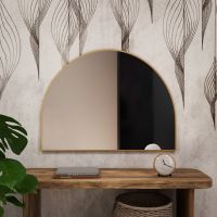 Baltica Design Tiny Border Semi Round lustro 120x80 cm złote