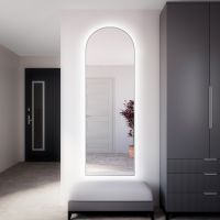 Baltica Design Tiny Border Pastille Cut LED lustro 60x180 cm srebrne barwa zimna