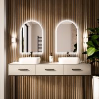 Baltica Design Tiny Border Pastille Cut LED lustro 60x100 cm białe barwa ciepła