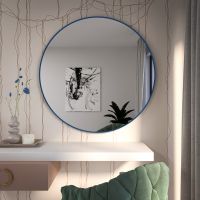 Baltica Design Tiny Border Round lustro 60x60 cm okrągłe niebieski