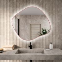 Baltica Design Bright Stain III lustro 100x86 cm pudrowy róż barwa światła zimna