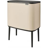 Brabantia Bo Touch Bin kosz na śmieci 33 l do segregacji beżowy/czarny 201608