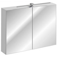 Comad Leonardo White szafka 90 cm lustrzana Biały Smooth/mat LEONARDOWHITE84-90-B-2D
