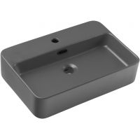 Comad Trust 2 umywalka 55x38 cm prostokątna nablatowa ciemnoszary TRUST 2 MATT DARK GREY ( E-6282 )