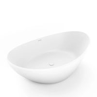 Cristalstone Separado wanna wolnostojąca 170x100 cm biała TRESZPRZELEWEM