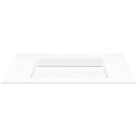 Cristalstone Linea Ideal umywalka 100x45 cm wpuszczana prostokątna biały U1000-MCOLC/CR/BO