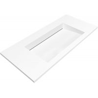 Cristalstone Linea Ideal umywalka 100x45 cm wpuszczana prostokątna biały U1000-MCOLC/CR/BO