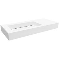 Cristalstone Linea Ideal umywalka 110x45 cm ścienna prostokątna biały U1100-MBLOLC/BO