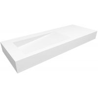 Cristalstone Linea Ideal umywalka 120x45 cm ścienna prostokątna biały U1200-MBLOLB/BO