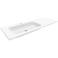 Cristalstone Linea Simpla umywalka 120x45 cm wpuszczana prostokątna biały U1200-MBLOT/CR