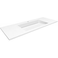 Cristalstone Linea Ideal umywalka 120x45 cm wpuszczana prostokątna biały U1200-MCOLC/CR