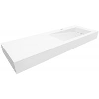 Cristalstone Linea Ideal umywalka 130x45 cm ścienna prostokątna biały U1300-MBPOLB