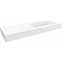 Cristalstone Linea Ideal umywalka 130x45 cm ścienna prostokątna biały U1300-MBPOLC