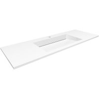 Cristalstone Linea Ideal umywalka 130x45 cm wpuszczana prostokątna biały U1300-MCOLC/CR