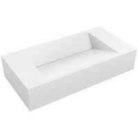 Cristalstone Linea Diago umywalka 60x30 cm prostokątna nablatowa biała U600-MCOLCW