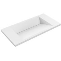Cristalstone Linea Diago umywalka 60x30 cm prostokątna wpuszczana biała U600-MCOLCW/CR