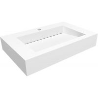 Cristalstone Linea Ideal umywalka 70x45 cm prostokątna ścienna biała U700-MCOLC