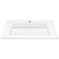 Cristalstone Linea Ideal umywalka 70x45 cm prostokątna wpuszczana biała U700-MCOLC/CR