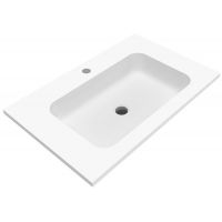 Cristalstone Linea Simpla umywalka 70x45 cm prostokątna wpuszczana biała U700-MCOT/CR