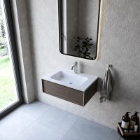 Cristalstone Linea Simpla umywalka 70x45 cm prostokątna wpuszczana biała U700-MCOT/CR