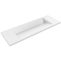 Cristalstone Linea Diago umywalka 90x30 cm prostokątna wpuszczana-z blatem biała U900-MCOLCW/CR