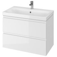 Zestaw Cersanit Moduo umywalka z szafką 80 cm zestaw meblowy EcoBox biały S801-221-ECO