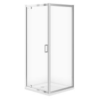 Cersanit Arteco kabina prysznicowa 80 cm kwadratowa chrom/szkło przezroczyste S157-009