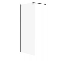 Cersanit Mille ścianka prysznicowa walk-in 80 cm czarny mat/szkło przezroczyste S161-007