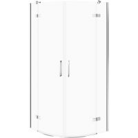 Cersanit City kabina prysznicowa 90x90 cm półokrągła chrom połysk/szkło przezroczyste S584-069