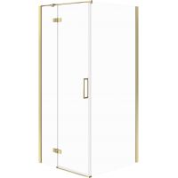 Cersanit City kabina prysznicowa 80x80 cm kwadratowa lewa złoty połysk/szkło przezroczyste S584-110