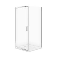 Cersanit Iva kabina z brodzikiem 90x90 cm kwadratowa chrom połysk/szkło przezroczyste S601-246