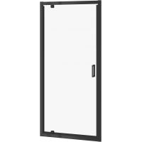 Cersanit Arteco drzwi prysznicowe 90 cm uchylne czarny mat/szkło przezroczyste S913-012