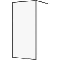Cersanit Larga Walk-In ścianka prysznicowa 100 cm czarny/szkło przezroczyste S932-139 - Outlet