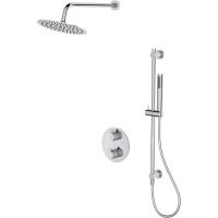 Cersanit Zen zestaw wannowo-prysznicowy podtynkowy termostatyczny z deszczownicą chrom S952-032