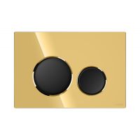 Cersanit Luna przycisk spłukujący do WC złoty połysk/czarny mat K97-0568