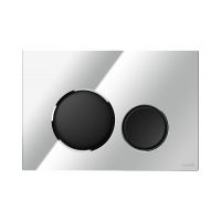 Cersanit Luna przycisk spłukujący do WC chrom połysk/czarny mat K97-0572