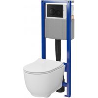 Cersanit Luna zestaw stelaż z miską, deską i przyciskiem S4028-002