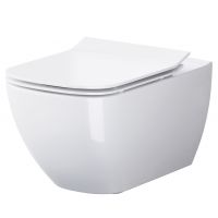 Zestaw Cersanit Virgo miska WC wisząca CleanOn z deską wolnoopadającą białą S701-427