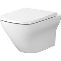 Cersanit Larga Squere zestaw miska WC wisząca CleanOn z deską wolnoopadającą Slim biały S701-473