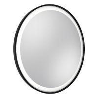 Dubiel Vitrum Holiday lustro 70x70 cm okrągłe z oświetleniem czarny