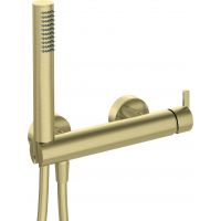 Deante Silia zestaw prysznicowy ścienny złoty szczotkowany BQSR41M