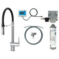 Deante Magnetic zestaw startowy z baterią kuchenną stojąca chrom BRMF075M