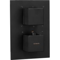 Deante Box bateria wannowo-prysznicowa podtynkowa termostatyczna czarna BXYNEAT