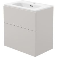 Deante Prizma umywalka z szafką 60 cm kaszmir mat/biały połysk STKU6U6U6M