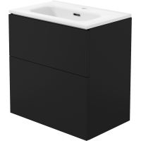 Deante Prizma umywalka z szafką 60 cm czarny mat/biały połysk STNU6U6U6M