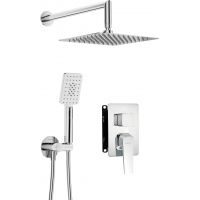 Deante Blur zestaw prysznicowy podtynkowy z deszczownicą chrom BXYZ0QLM
